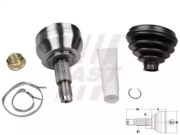 FT25044K FAST Шарнирный комплект, приводной вал
