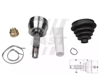 FT25076K FAST Шарнирный комплект, приводной вал
