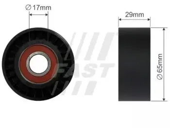 FT44554 FAST Натяжной ролик, поликлиновойремень