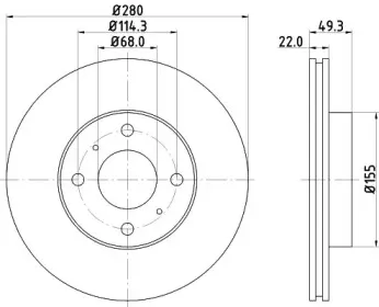 ND2023K NISSHINBO Тормозной диск
