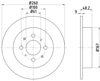 ND8009K NISSHINBO Тормозной диск
