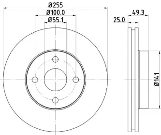 ND1017K NISSHINBO Тормозной диск