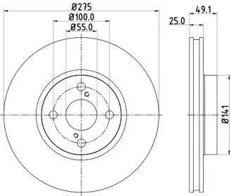 ND1016K NISSHINBO Тормозной диск