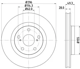 ND1048K NISSHINBO Тормозной диск