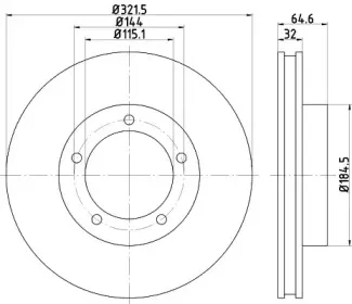 ND1056K NISSHINBO Тормозной диск