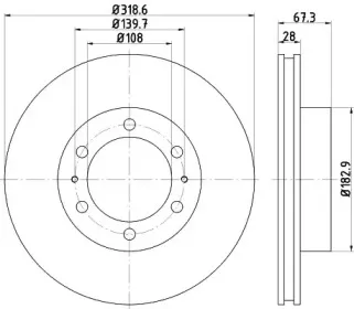 ND1023K NISSHINBO Тормозной диск
