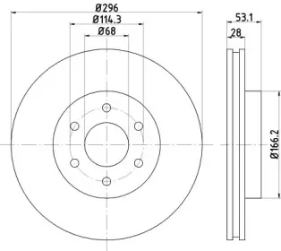 ND2008K NISSHINBO Тормозной диск