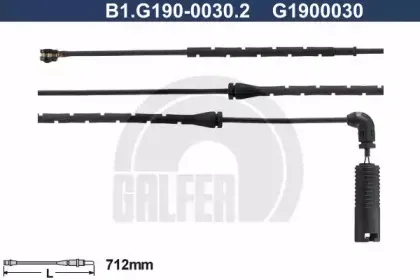 B1.G190-0030.2 GALFER Сигнализатор, износ тормозных колодок