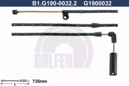B1.G190-0032.2 GALFER Сигнализатор, износ тормозных колодок