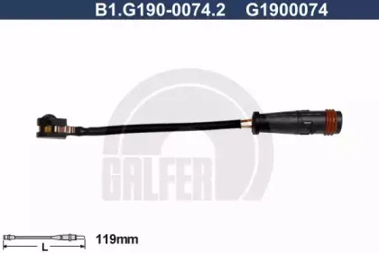 B1.G190-0074.2 GALFER Сигнализатор, износ тормозных колодок