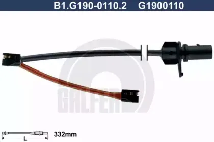 B1.G190-0110.2 GALFER Сигнализатор, износ тормозных колодок