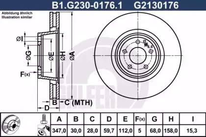 B1.G230-0176.1 GALFER Тормозной диск