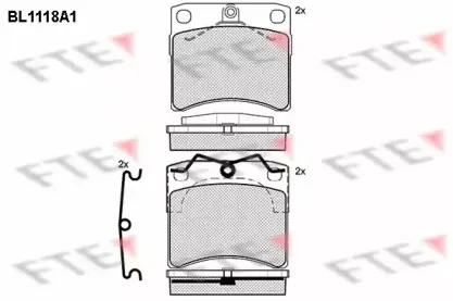BL1118A1 FTE Комплект тормозных колодок, дисковый тормоз