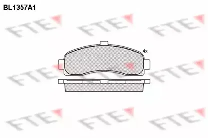 BL1357A1 FTE Комплект тормозных колодок, дисковый тормоз