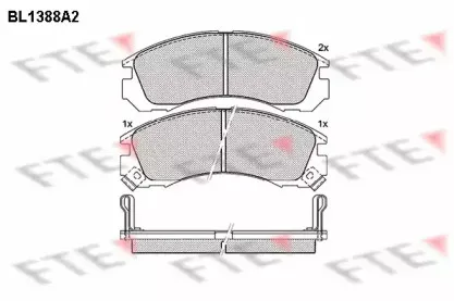 BL1388A2 FTE Комплект тормозных колодок, дисковый тормоз