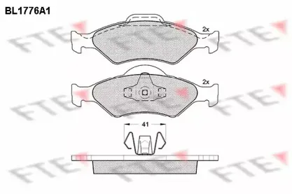 BL1776A1 FTE Комплект тормозных колодок, дисковый тормоз