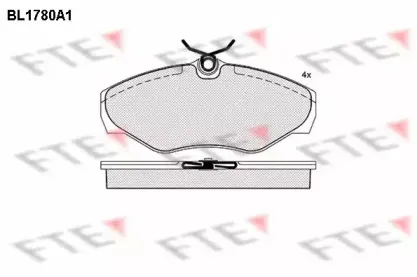 BL1780A1 FTE Комплект тормозных колодок, дисковый тормоз