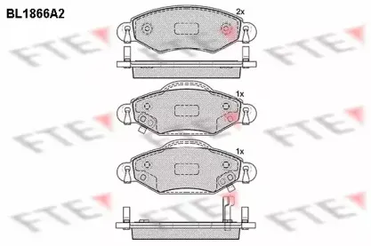 BL1866A2 FTE Комплект тормозных колодок, дисковый тормоз