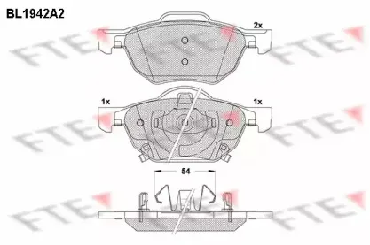 BL1942A2 FTE Комплект тормозных колодок, дисковый тормоз