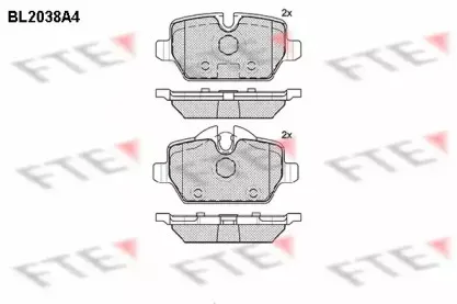 BL2038A4 FTE Комплект тормозных колодок, дисковый тормоз