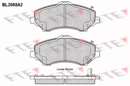 BL2068A2 FTE Комплект тормозных колодок, дисковый тормоз