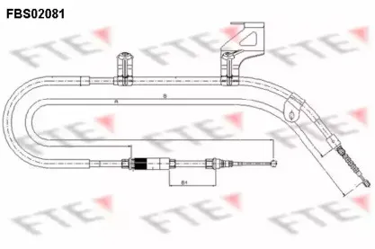 FBS02081 FTE Трос, стояночная тормозная система