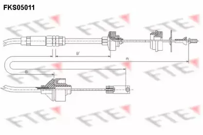 FKS05011 FTE Трос, управление сцеплением