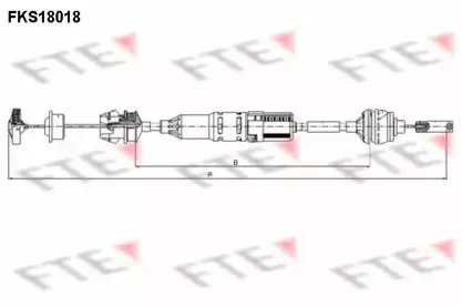 FKS18018 FTE Трос, управление сцеплением