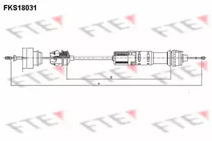 FKS18031 FTE Трос, управление сцеплением