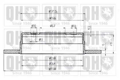 BDC3447 QUINTON HAZELL Тормозной диск
