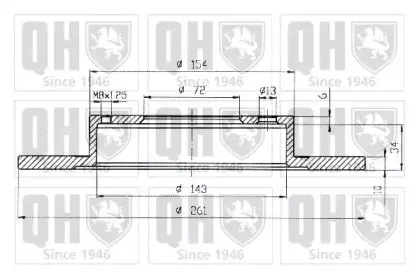 BDC3959 QUINTON HAZELL Тормозной диск