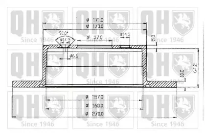 BDC4596 QUINTON HAZELL Тормозной диск