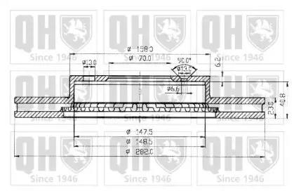BDC4809 QUINTON HAZELL Тормозной диск