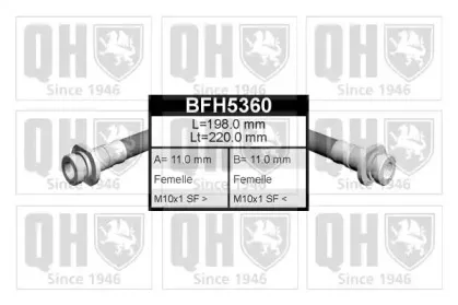 BFH5360 QUINTON HAZELL Тормозной шланг