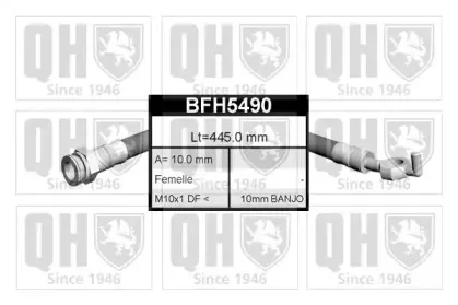 BFH5490 QUINTON HAZELL Тормозной шланг
