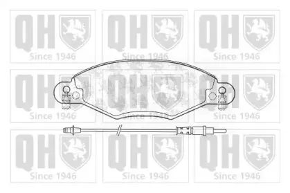BP1288 QUINTON HAZELL Комплект тормозных колодок, дисковый тормоз