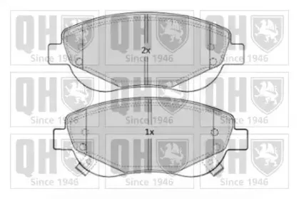 BP1683 QUINTON HAZELL Комплект тормозных колодок, дисковый тормоз