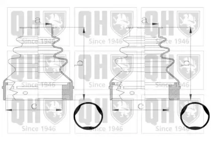 QJB2793 QUINTON HAZELL Комплект пылника, приводной вал