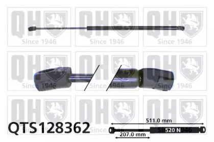 QTS128362 QUINTON HAZELL Газовая пружина, крышка багажник