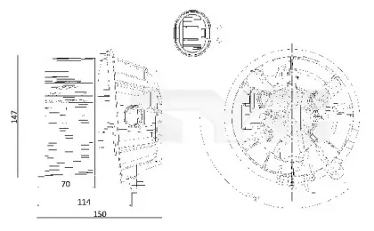 505-0001 TYC Вентилятор салона