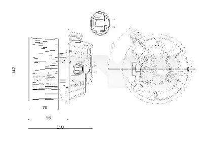 528-0001 TYC Вентилятор салона