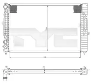 702-0034 TYC Радиатор, охлаждение двигателя