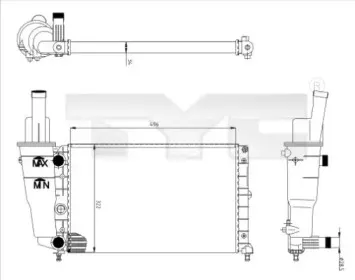 709-0006 TYC Радиатор, охлаждение двигателя