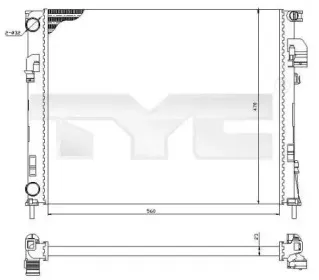 725-0031 TYC Радиатор, охлаждение двигателя