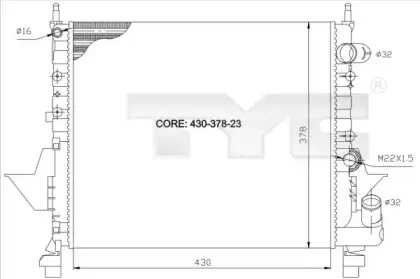 728-0035 TYC Радиатор, охлаждение двигателя