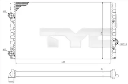 737-0051-R TYC Радиатор, охлаждение двигателя