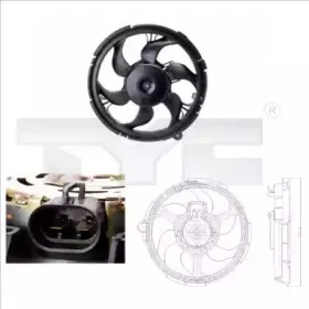 809-0010 TYC Вентилятор, охлаждение двигателя