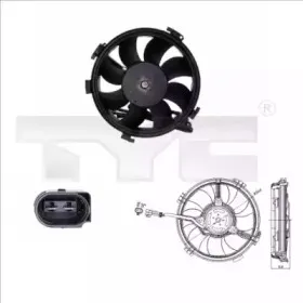 837-0015 TYC Вентилятор, охлаждение двигателя