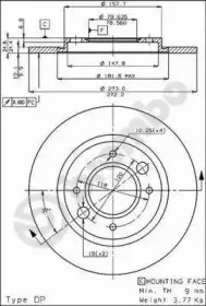 08.2467.10 BREMBO Тормозной диск