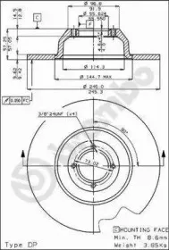 08.2632.10 BREMBO Тормозной диск